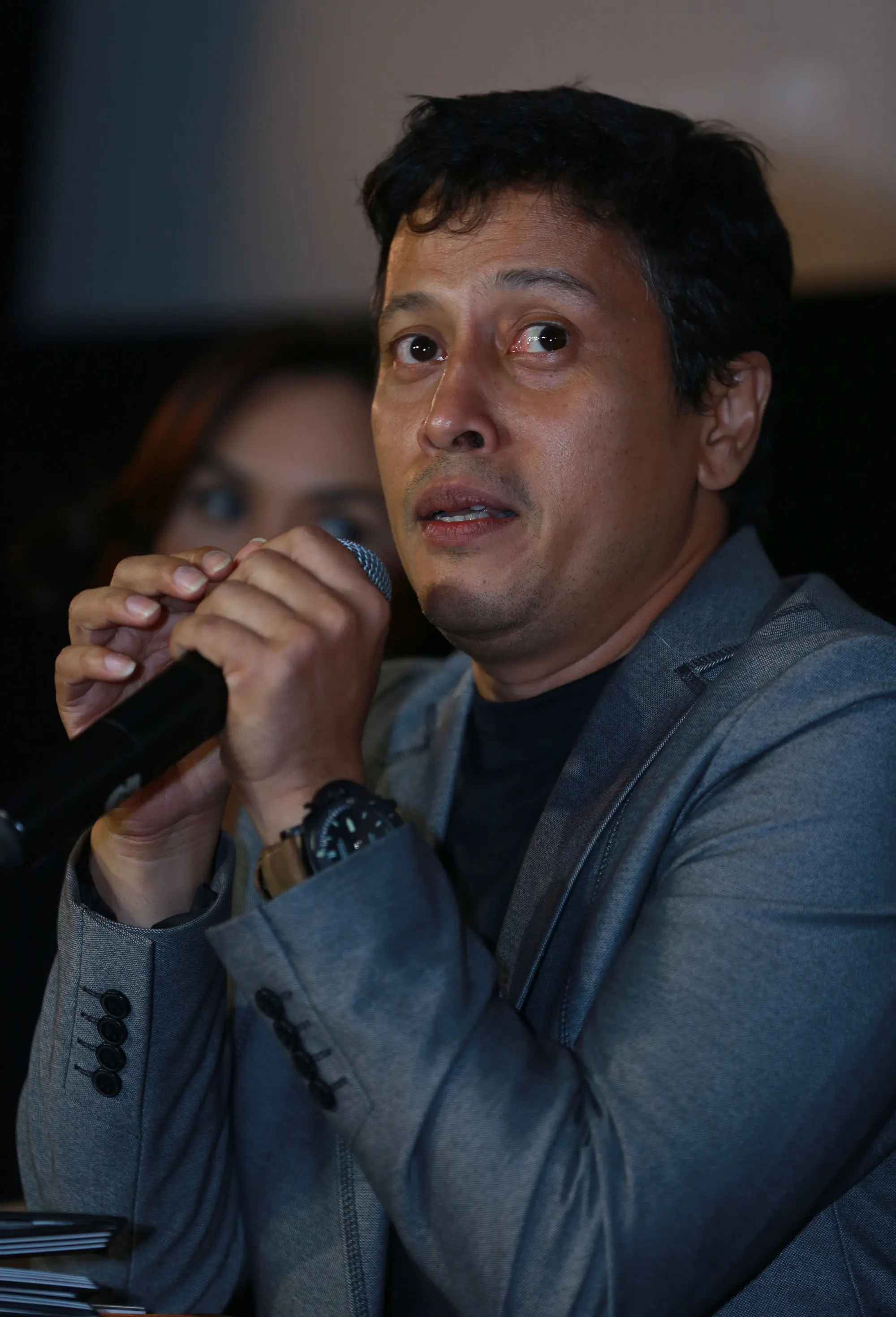 Sutradara Jose Poernomo di premier film 'Tarot'. Foto: M. Akrom Sukarya/Bintang.com