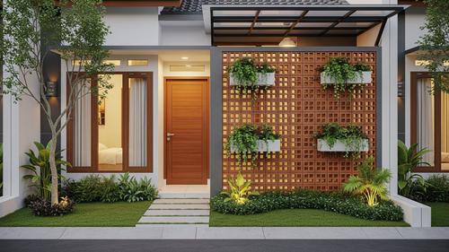 Roster Rumah Agar Teras Terasa Luas tapi Privasi Terjaga Model Terakota