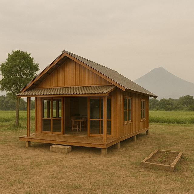 5 Potret Model Rumah Kayu Sederhana di Desa Kekinian 2025, Hemat dan Murah