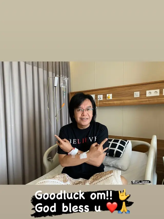 6 Potret Ari Lasso Saat Dirawat di Rumah Sakit Sebelum Jalani Operasi