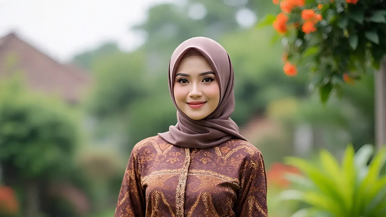 Model Gamis Batik Kondangan Terbaru