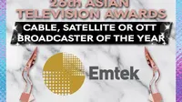 Emtek Group Raih Penghargaan Broadcaster Terbaik di 26th Asian Television Awards. (twitter Asian Television Awards)
