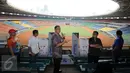 Pengelola GBK memberikan keterangan terkait kesiapan pelaksanaan Gelora Run 2016 di Stadion GBK Jakarta, Rabu (18/5/2016). Rencananya, Gelora Run 2016 akan digelar pada Minggu (22/6) dan diikuti sekitar 1500 peserta. (Liputan6.com/Helmi Fithriansyah)