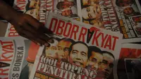 Tabloid Obor yang memuat pemberitaan menyudutkan terhadap Jokowi diberikan secara gratis dan banyak beredar di pondok pesantren (Antara/Syaiful Arif)