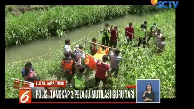 Polda Jawa Timur berhasil temukan potongan kepala seorang guru tari korban mutilasi dalam koper beserta dua pelaku.