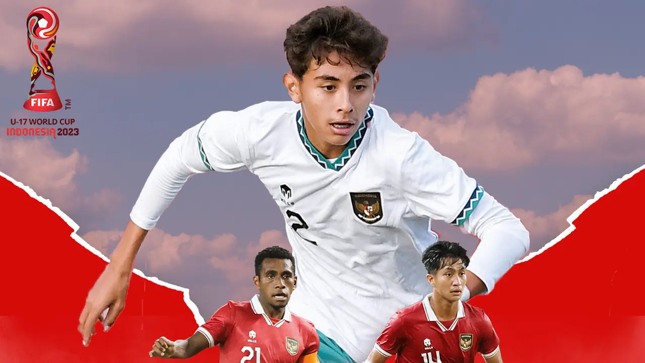 Timnas Indonesia U-17 - Ilustrasi Bek Timnas Indonesia U-17: Sulthan Zaky, Welber Jardim, Iqbal Gwijangge