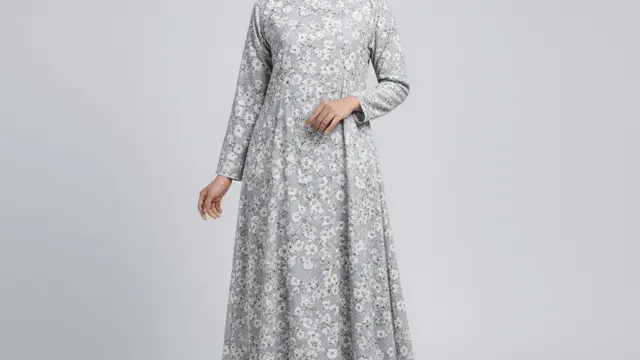 Model Gamis Monokrom Modern Hijabers Elegan by Gemini