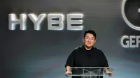 Bang Si Hyuk. (Vivien Killilea/Getty Images for HYBE x Geffen Records/AFP Vivien Killilea / GETTY IMAGES NORTH AMERICA / Getty Images via AFP)