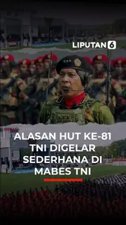 ALASAN HUT KE-81 TNI DIGELAR SEDERHANA DI MABES TNI