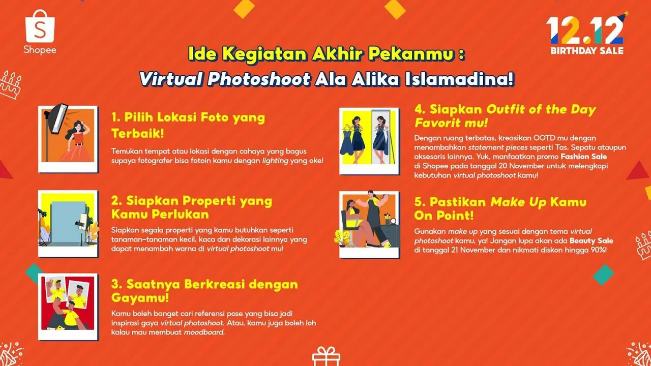 Sambut Weekend, Alika Islamidina Nge-Spill Ide Virtual Photoshoot Bareng Shopee 12.12 Birthday Sale