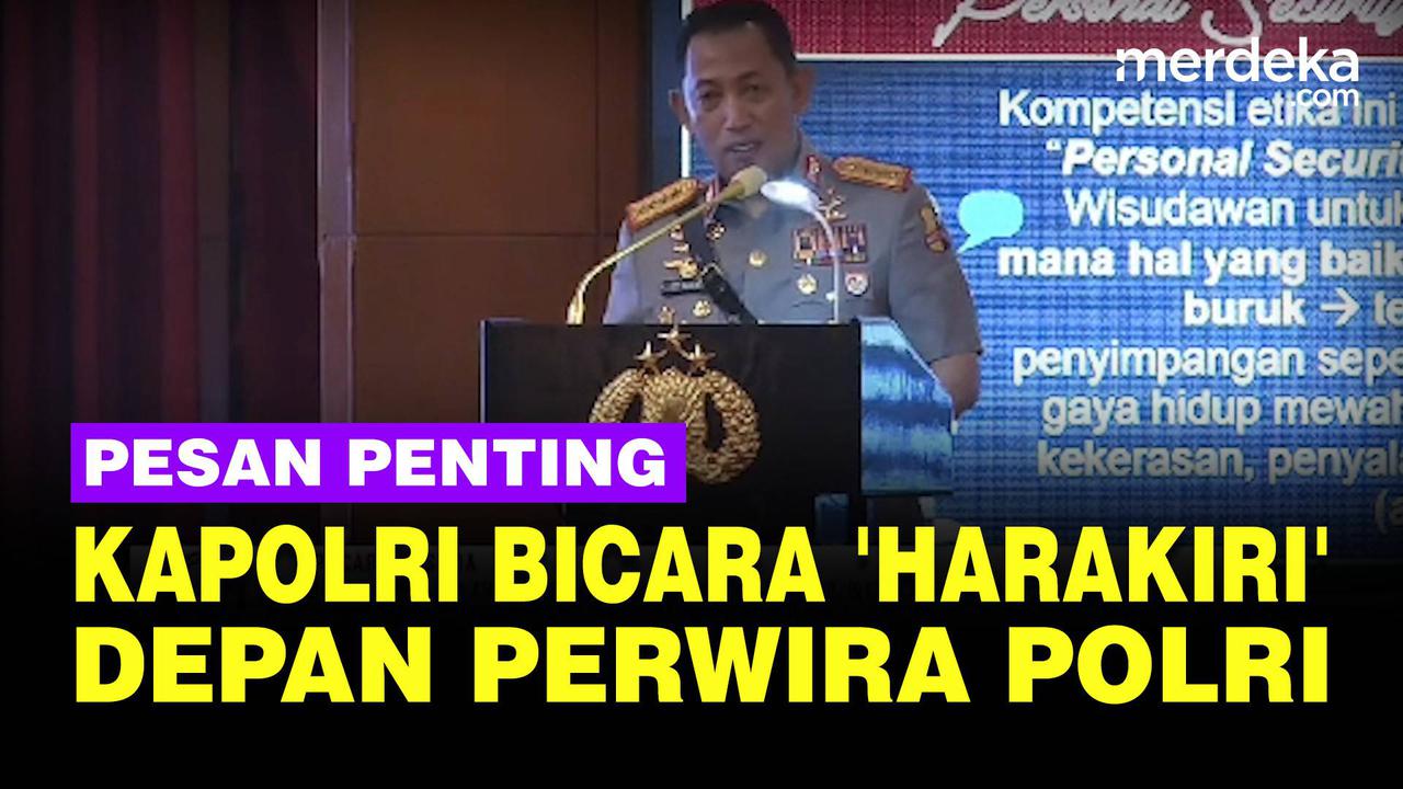 VIDEO: Kapolri Singgung Harakiri Ala Samurai Jepang Depan Perwira Polisi, Ada Apa