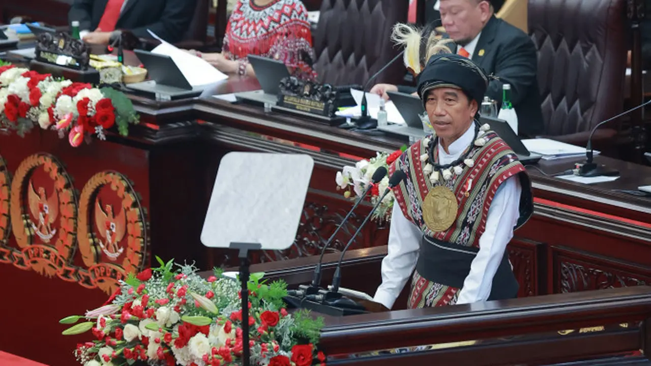 Presiden Jokowi Berpidato di Sidang Tahunan MPR 2023