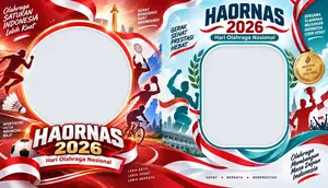 20 Twibbon HAORNAS 2026 dan Cara Menggunakannya, Ramaikan Hari Olahraga Nasional