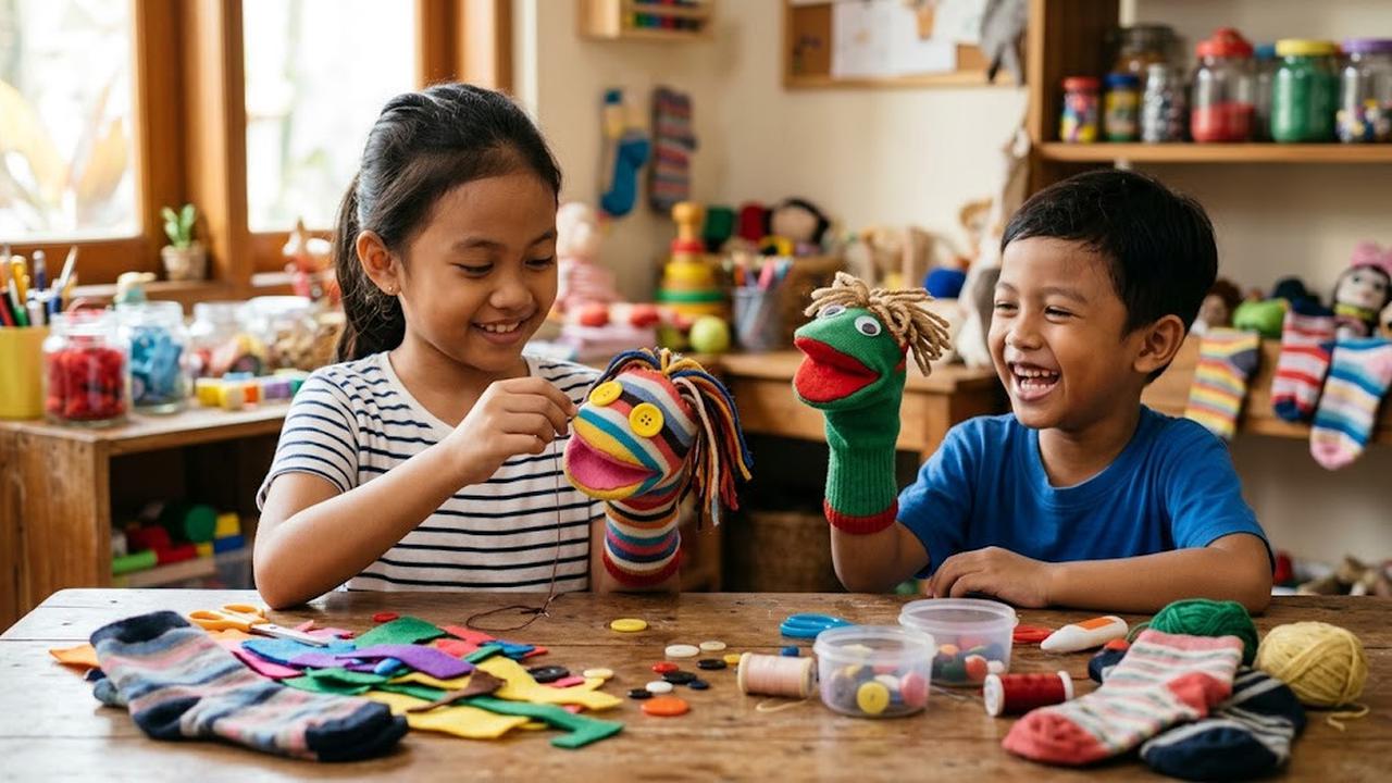 Ide Aktivitas Kreatif Anak dari Barang Bekas/AI Generated