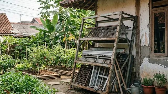 Memilih Rak Bekas untuk Rambatan Timun