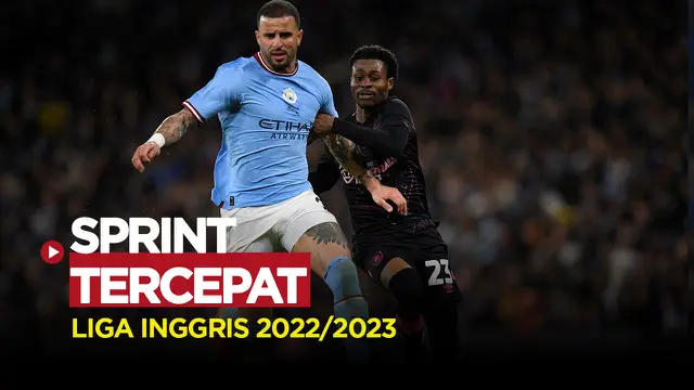 aksi sprint Liga Inggris 2022/2023