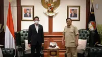 Sandiaga Uno bertenu dengan Menteri Pertahanan Prabowo Subianto. (Istimewa)