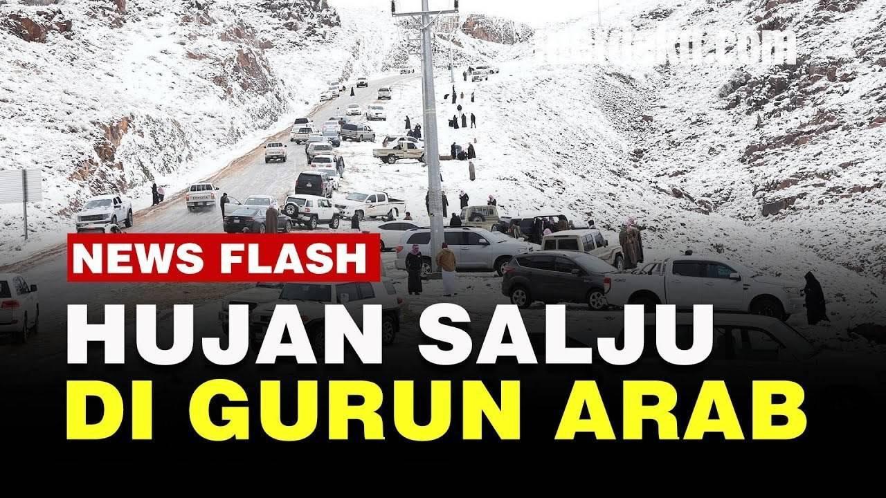 VIDEO: Fenomena Hujan Salju di Gurun Arab Saudi, Peneliti Prediksi Akan Lebih Banyak