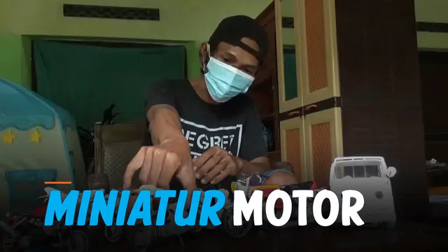 VIDEO: Kreativitas Buruh Pabrik Hasilkan Miniatur Motor dari Paralon Bekas