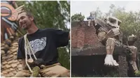 Thomas Dambo, buat karya seni patung kayu yang ia letakkan di hutan. (Sumber: Boredpanda)