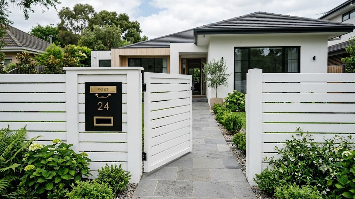 9 Desain Pagar dengan Kotak Surat Menyatu, Praktis dan Mempercantik Tampilan Rumah