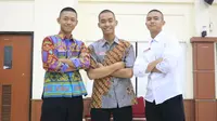 Paskibraka Nasional 2019 Muhammad Fany Nur Wibowo, Bagas Satria Wijaya, Zaini Fahmi (Aditya Eka Prawira/Liputan6.com)
