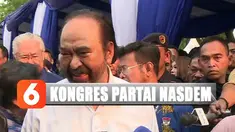 Ketum Surya Paloh mengundang Presiden Joko Widodo untuk berpidato menutup acara kongres.