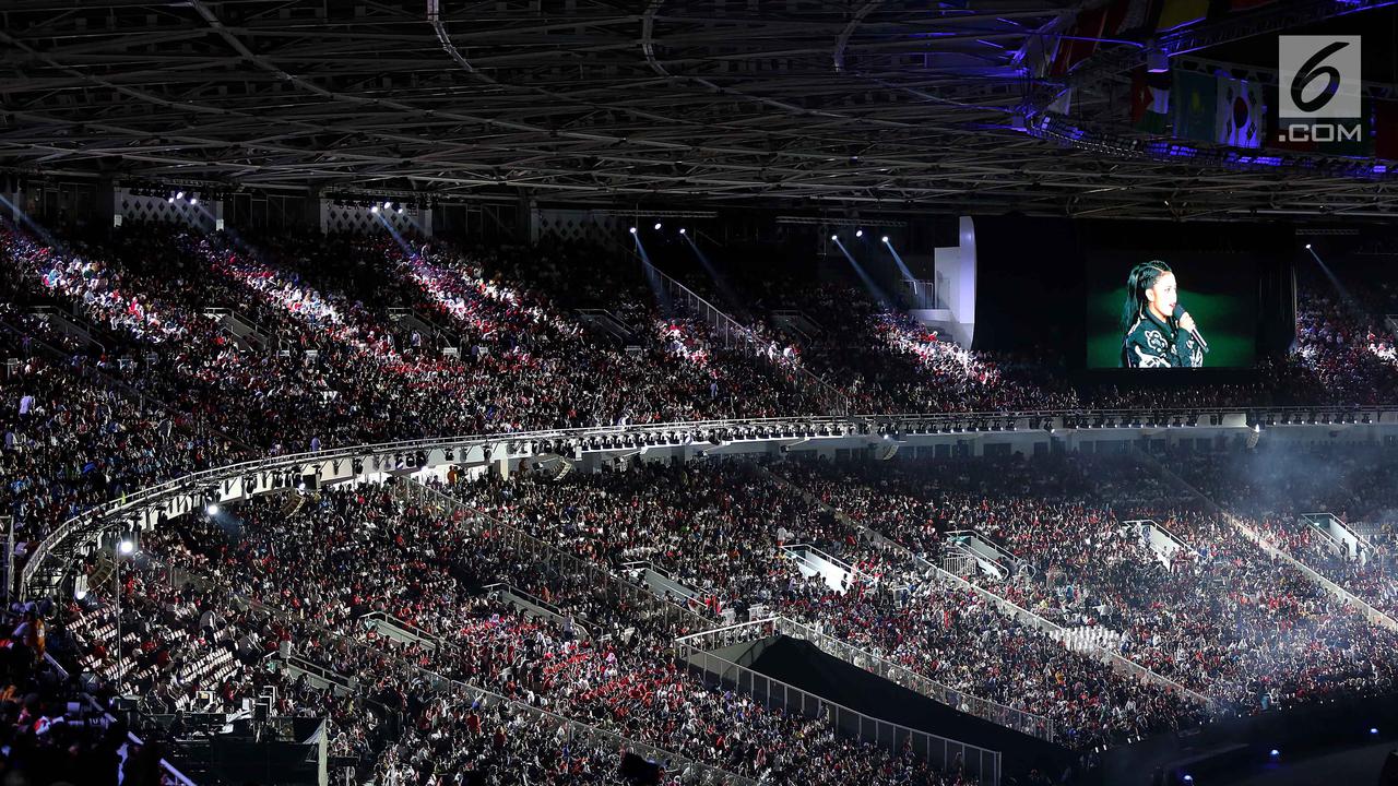 GBK Sudah Dipadati Penonton Pembukaan Asian Games
