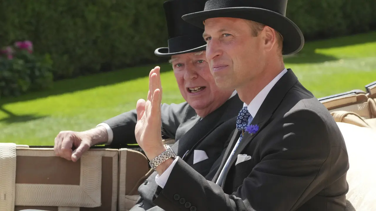 Pangeran William dalam Royal Ascot 2024. (AP Photo/Kin Cheung)