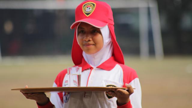 Paskibraka 2018 dari Sumatera Barat, Al-Mar'atul Hamidah, yang akrab disapa Fuji (Foto: Liputan6.com/Aditya Eka Prawira)