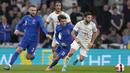 Inggris selanjutnya akan melakukan pertandingan ujicoba melawan Pantai Gading. Pertandingan tersebut akan berlangsung di Wembley pada Rabu (30/3/2022) dini hari WIB. (AP/Alastair Grant)