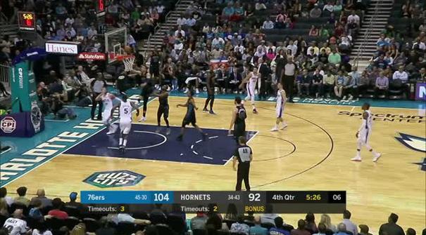 Berita video game recap NBA 2017-2018 antara Philadelphia 76ers melawan Charlotte Hornets dengan skor 119-102.