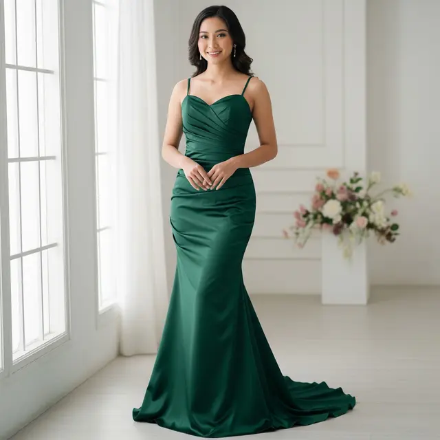 Model Baju Bridesmaid Bahan Satin