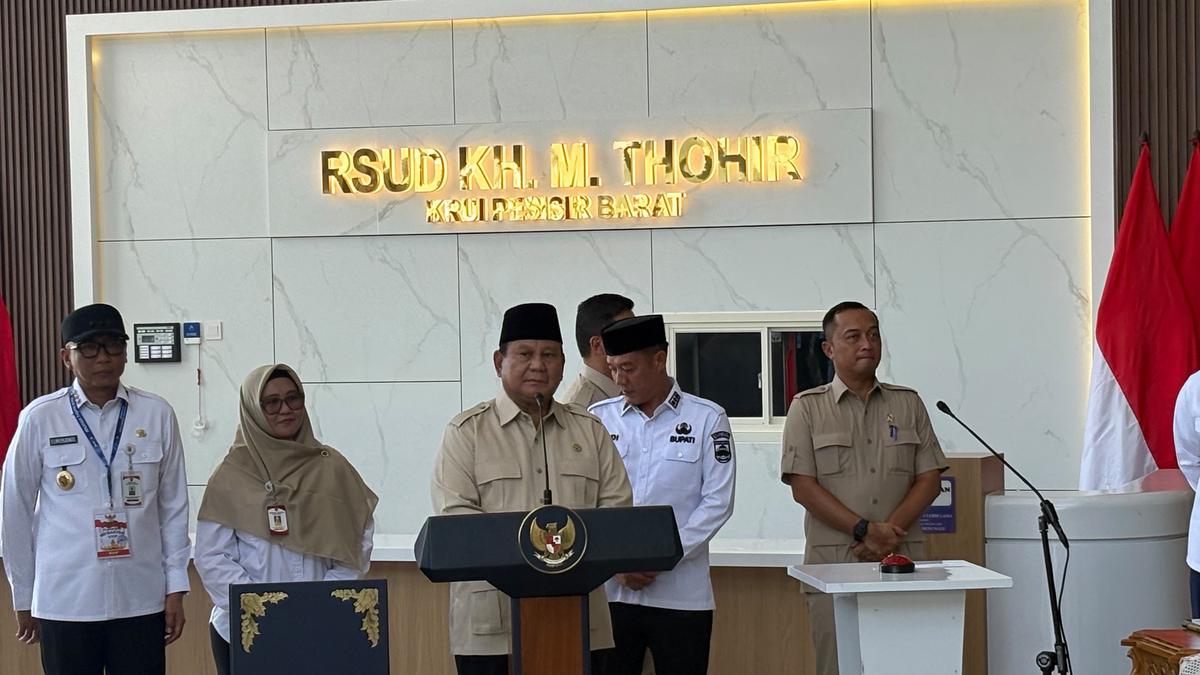 Resmikan RSUD Baru di Lampung, Prabowo: Jangan Korupsi Angga