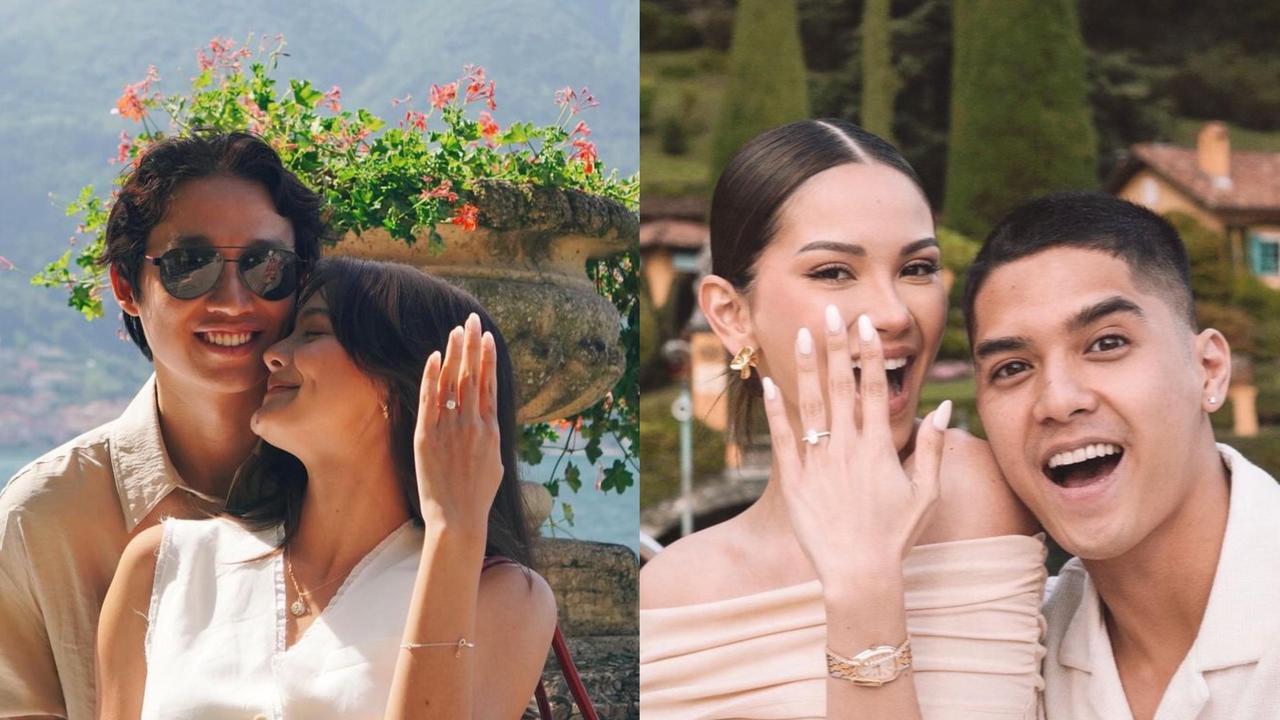 6 Adu Gaya Alyssa Daguise dan Amanda Rawles saat Dilamar di Lake Como Italia