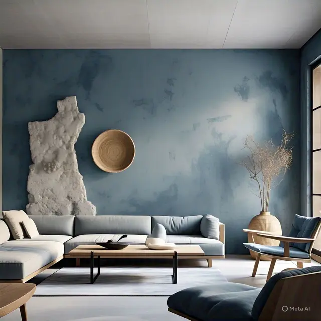 Inspirasi Cat Dua Warna Biru, Perpaduan Biru Monokromatik