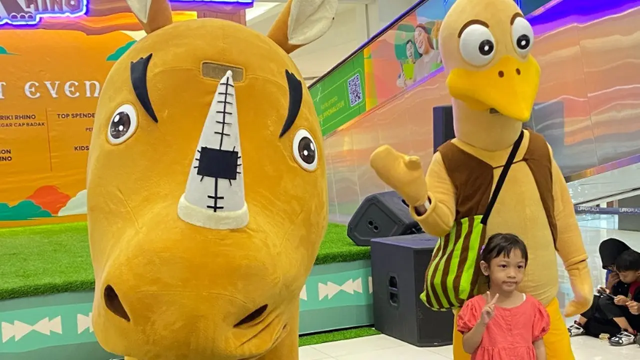 Karakter Riki Rhino hadir di 5 Lippo Mall, credit: Lippo Mall