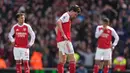 The Gunners kalah dengan skor 1-2 di kandangnya sendiri, Emirates Stadium, London, Inggris. (AP Photo/ Dave Shopland)