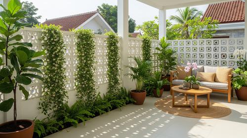 Roster Rumah Agar Teras Terasa Luas tapi Privasi Terjaga Model Kombinasi dengan Taman