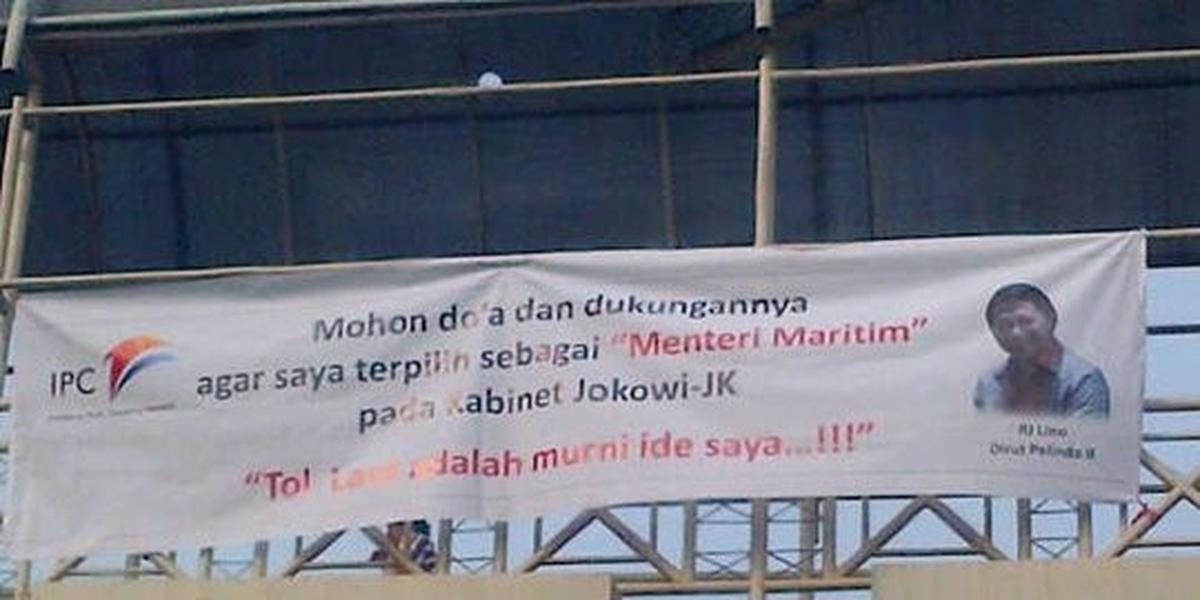 Spanduk mohon doa jadi menteri