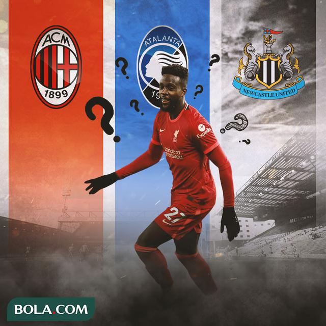 Ilustrasi - Divock Origi, AC Milan, Atalanta, Newcastle United