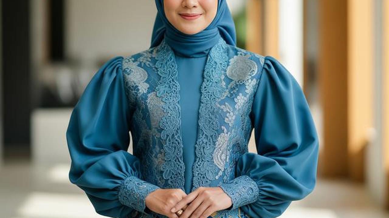 7 Tren Model Gamis Batik Brokat 2026 Warna Elegan, Pilihan Terbaik untuk Tampilan Mewah