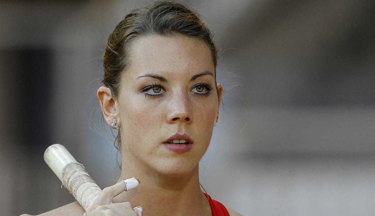 Katharina Bauer adalah atlet lompat galah asal Jerman. (EPA/Sebastien Nogier)