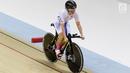 Pembalap sepeda Korea, Kim S memacu sepedanya di nomor Women Elite nomor 500m Time Trial Asian Track Championships 2019 di Jakarta International Velodrome, Rawamangun, Jakarta, Kamis (10/1). Kim S meraih mendali perak. (Bola.com/Yoppy Renato)