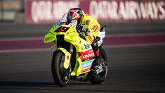 Pembalap Pertamina Enduro VR46, Fabio Di Giannatonio memacu motornya saat tes pramusim MotoGP 2024 di Lusail International Circuit, Doha, Qatar, Selasa (20/02/2024) waktu setempat. (Dok. Pertamina Enduro VR46 Racing Team)