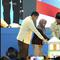 Presiden Prabowo Subianto meresmikan secara langsung prosesi akad massal 50.030 rumah yang dikhususkan untuk masyarakat berpenghasilan rendah (MBR). (Foto: YouTube Sekretariat Presiden)