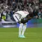 Bukayo Saka, Jadon Sancho, dan Marcus Rashford menjadi korban rasialisme online setelah gagal mengeksekusi tendangan penalti untuk Timnas Inggris di final Euro 2020. (AFP/Frank Augstein)