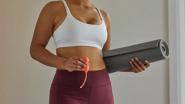 Woman in white sports bra