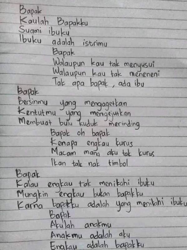 6 Puisi Anak SD untuk Orang Tua Ini Bikin Senyum (sumber: Twitter.com/zdumpret)