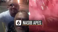 Keduanya sampai lari menjauh hingga masuk sebuah bangunan.